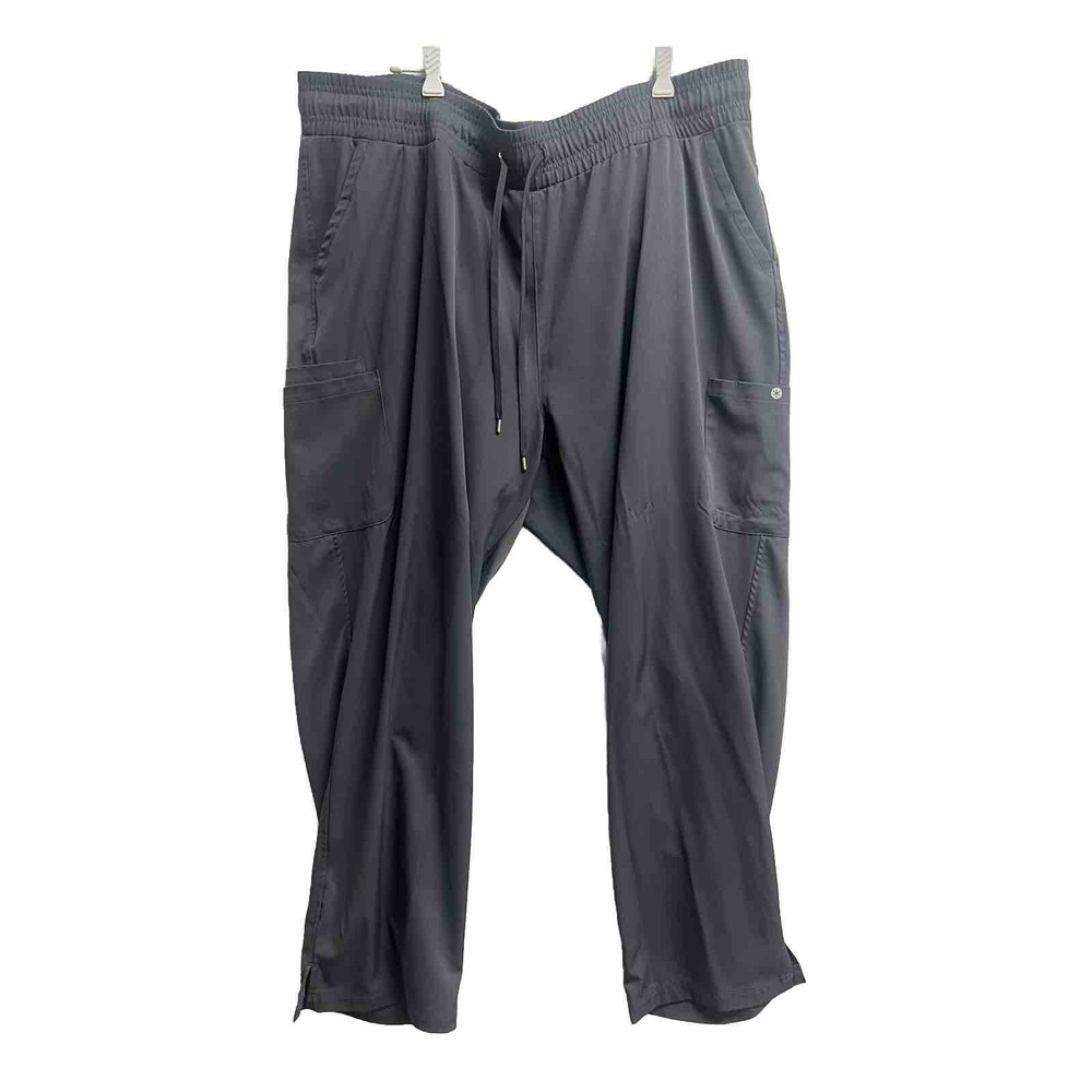 Beyond Scrubs 3X gray  Bottoms With Pockets Elastic Waist